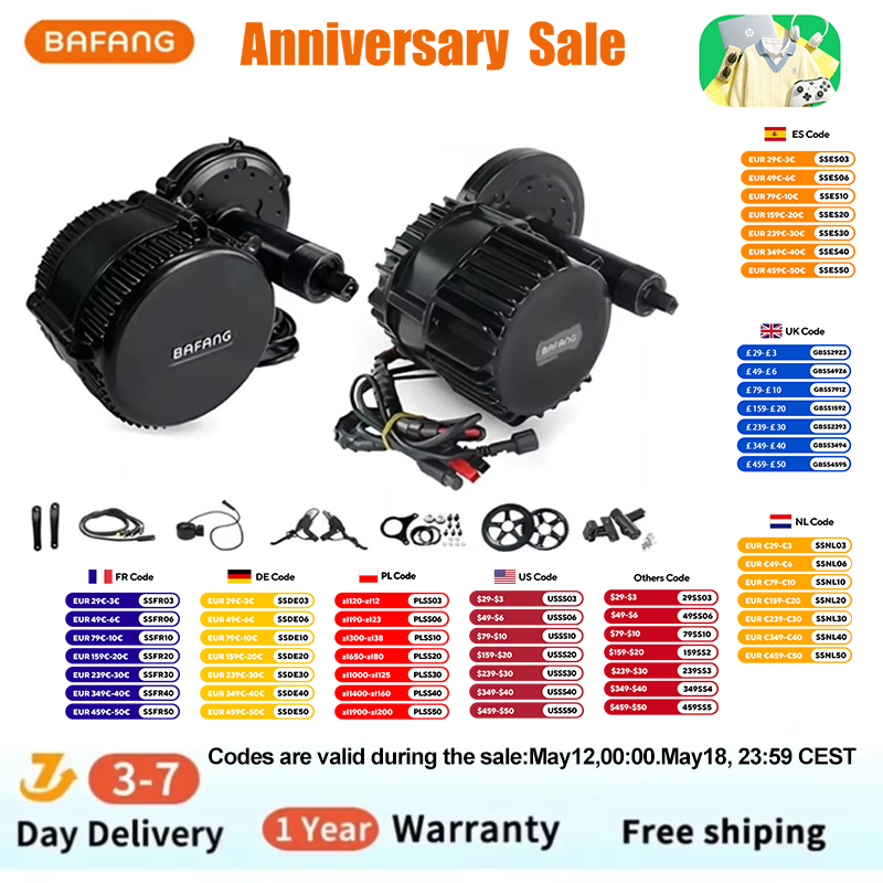 Mid Drive Motor Kit 52V 1000W - Bafang BBSHD 1000 Вт 52 В